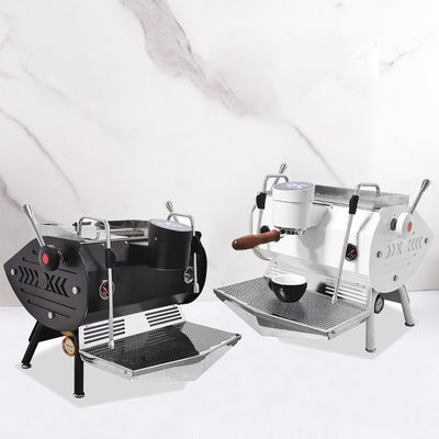 6.0L Double chaudière café latte machine à café avec 3 bols en poudre et 58 mm poignée en bois massif