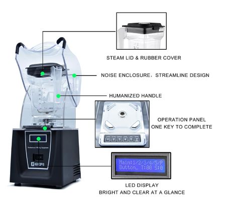 Mixeur ménager électrique à basse tension de 220 V Mixeur de mélangeur de puissance de 1500 ml pour boissons glacées et jus