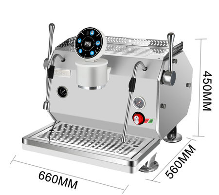 3500W Puissance Commercial Espresso Un seul groupe machine à café avec 438 * 560 * 450mm Dimensions