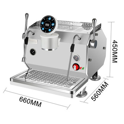 Machine à café à expresso programmable semi-automatique avec un design italien
