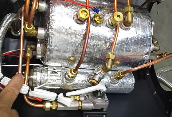 Appareil de café à expresso électrique à double tête commercial - Capacité de chaudières doubles 11L 2L 2L
