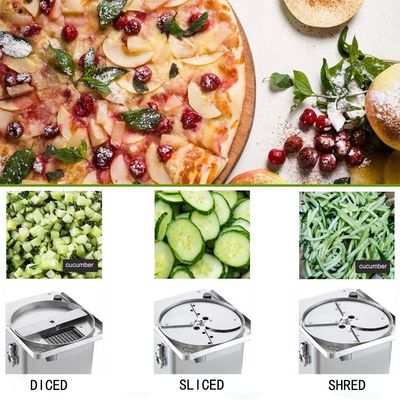 Coupeuse de fruits et légumes électrique professionnelle avec construction en acier inoxydable durable