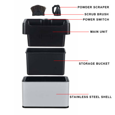 Boîte automatique de nettoyage portafiltre à expresso en acier inoxydable avec capacité de tambour de 2,0 litres