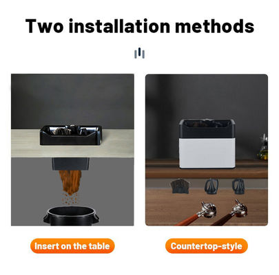 Boîte automatique de nettoyage portafiltre à expresso en acier inoxydable avec capacité de tambour de 2,0 litres