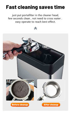 Nettoyage électrique Espresso Portafilter Nettoyeur avec des brosses de nettoyage et 350rpm Vitesse