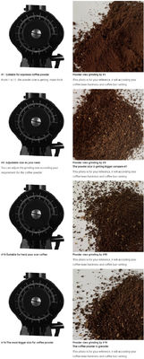 Moulin à grains de café électrique avec cycle de nettoyage et boîtier en aluminium résistant à la rouille